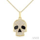 .15CTRDDM PETITE SKULL PD YG 10K-S+CH*